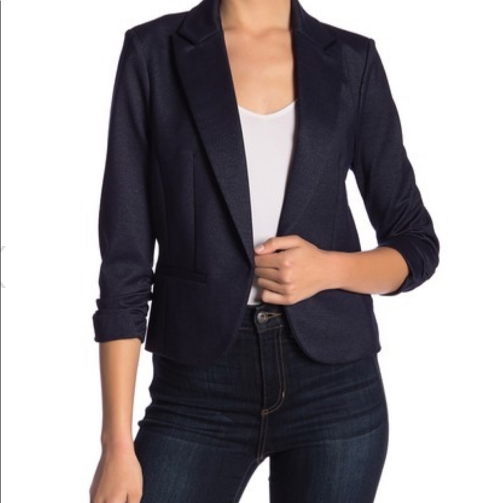 Amanda & Chelsea Navy Shimmer Blazer - L
